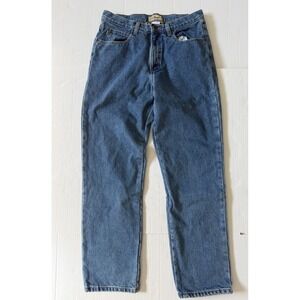 L.L. Bean Natural Fit Flannel Lined Straight Leg Denim Jeans Men's 32 X 30